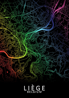 Liege Belgium City Map