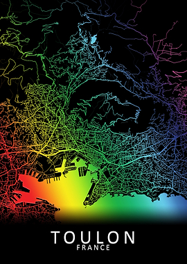Toulon France City Map