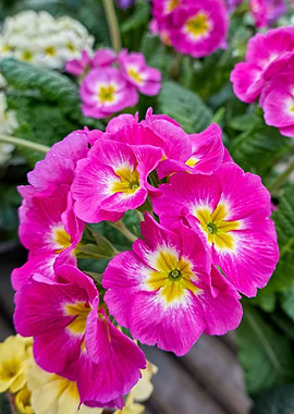 colorful primroses