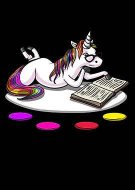 Unicorn Nerd Reading Book