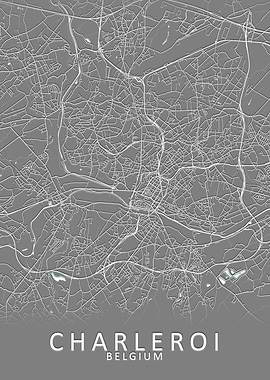 Charleroi Belgium City Map