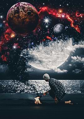 Beach Smoke from Space