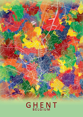 Ghent Belgium City Map
