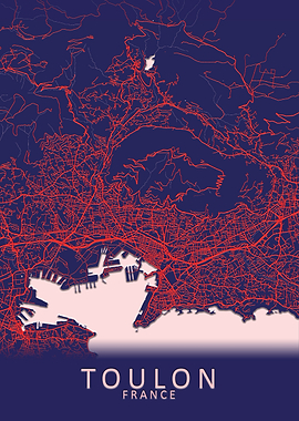 Toulon France City Map