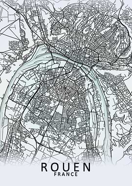 Rouen France City Map