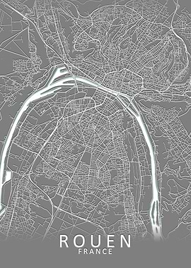 Rouen France City Map