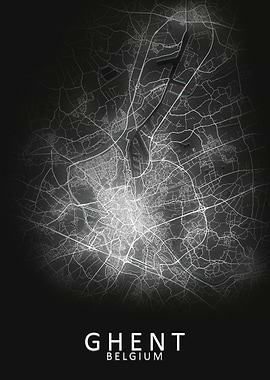Ghent Belgium City Map
