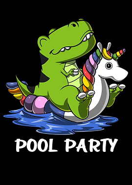 T Rex Dinosaur Pool Party