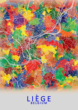 Liege Belgium City Map