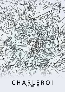 Charleroi Belgium City Map