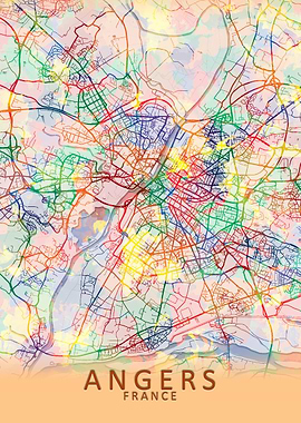 Angers France City Map