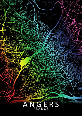 Angers France City Map