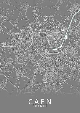 Caen France City Map