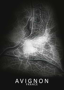 Avignon France City Map