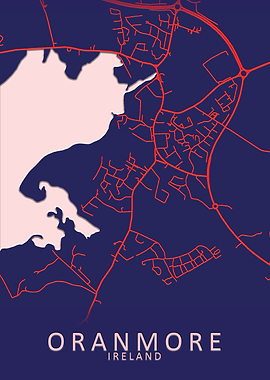 Oranmore Ireland City Map