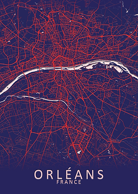 Orleans France City Map