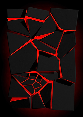 Voronoi block red