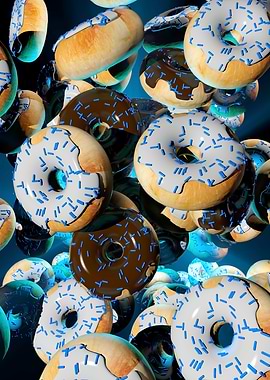 Donuts blue