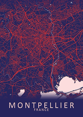 Montpellier France Map