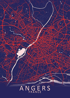 Angers France City Map
