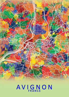 Avignon France City Map