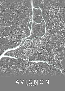 Avignon France City Map