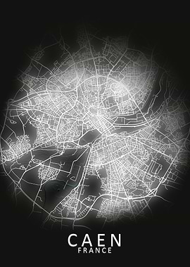 Caen France City Map