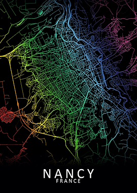 Nancy France City Map