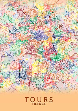 Tours France City Map
