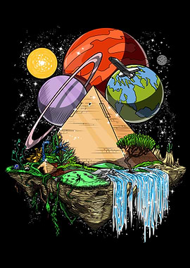 Space Egyptian Pyramid