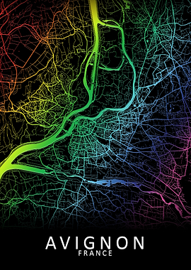 Avignon France City Map