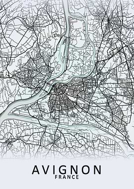 Avignon France City Map