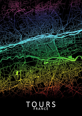Tours France City Map