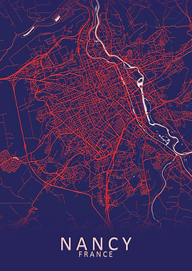 Nancy France City Map