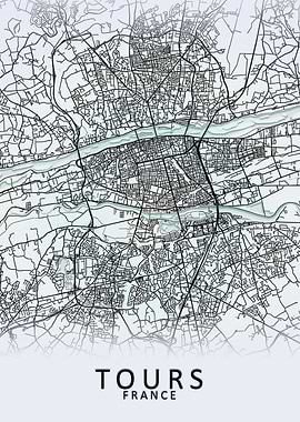 Tours France City Map