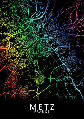 Metz France City Map
