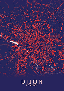 Dijon France City Map