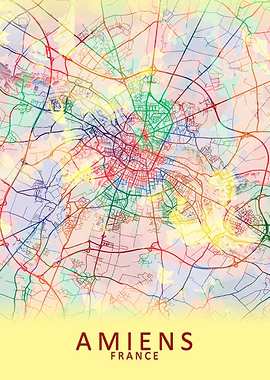 Amiens France City Map