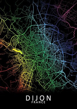 Dijon France City Map