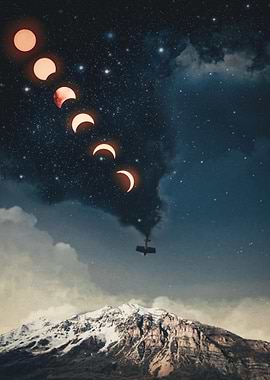 Airplane Moons Smoke