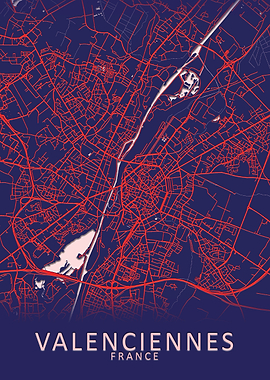 Valenciennes France Map