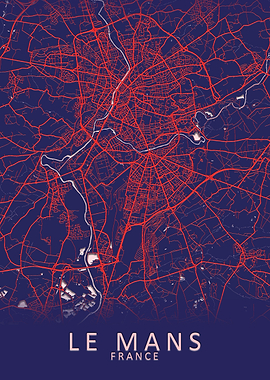 Le Mans France City Map