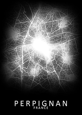 Perpignan France City Map