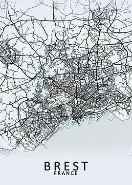 Brest France City Map