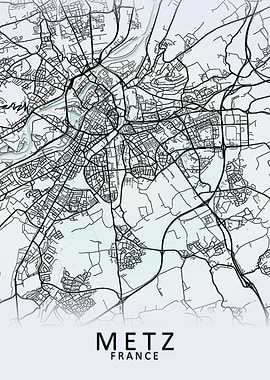 Metz France City Map