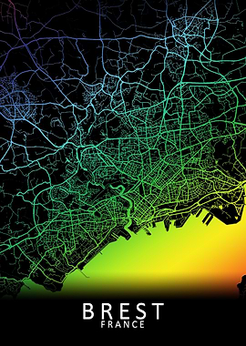 Brest France City Map