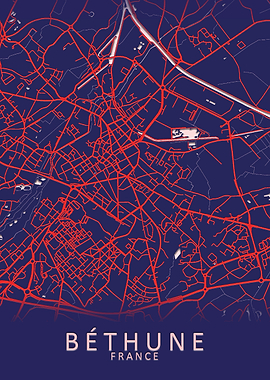 Bethune France City Map