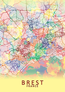 Brest France City Map