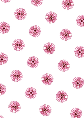 stylized pink snowflake
