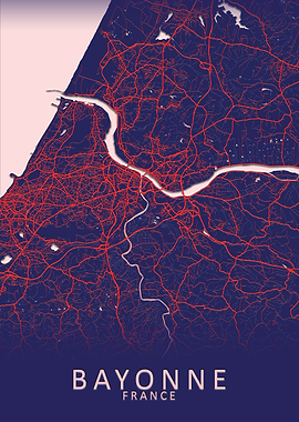 Bayonne France City Map